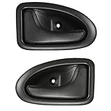 2X Black Plastic Interior Door Knob Handle for Renault Clio 1999 Onwards Megane 1998-2002 Scenic 1999-2005 DaJiKan