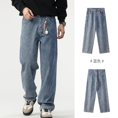 Jeans Pants Trouser Denim for Men Loose Fit Classic Washed Retro3