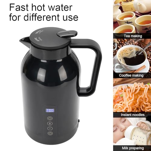 Pava eléctrica portátil 1300ml acero inoxidable viaje auto miniatura 3