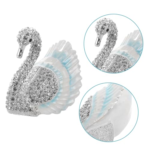 Boîte à bijoux cygne en alliage UKCOCO avec rangement - 6