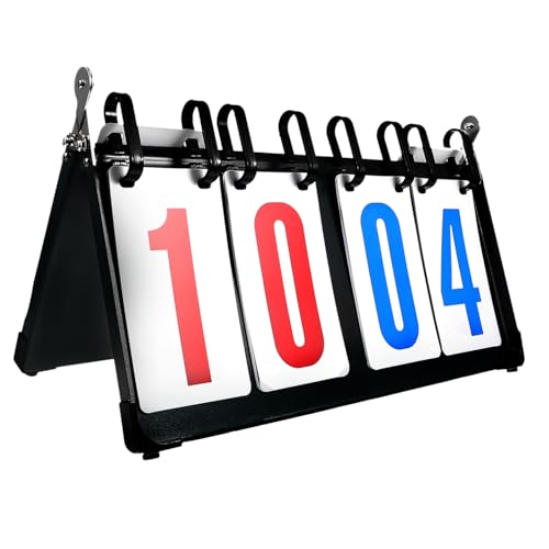 Gogogmee Sports Scoreboard 4- Baseball Scorekeeper Basketball Scoreboard Portable Reusable Design