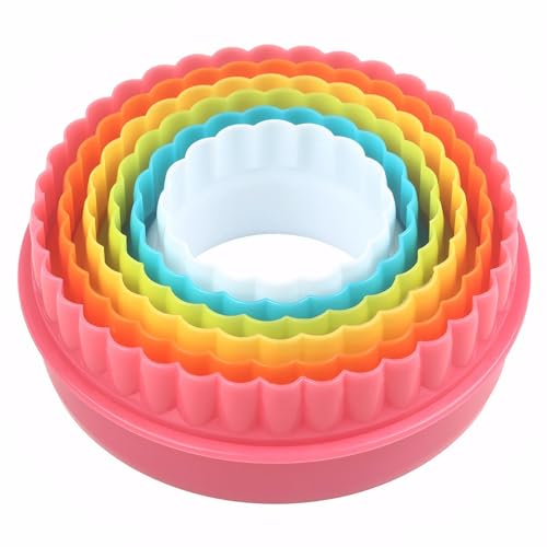 Dinghaole Rund Keksausstecher Set，6 Stück runde Keksausstecher-Formen...