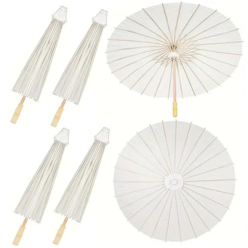 Parasols de mariage en papier blanc lot de 6 protection solaire
