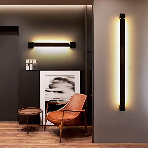 Moderne LED Applique Murale Intérieur Éclairage Mural Ajustable Noir Brossé Aluminium Lamp Murale 3000K Lampe De Salle De Bains pour Salle De Bains Chambre Salon Escaliers (25cm,3000K) Cover