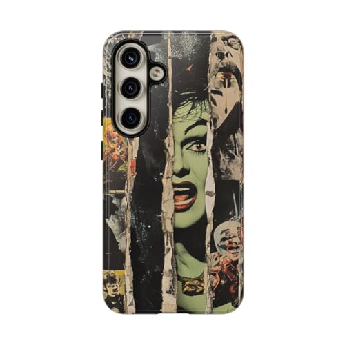 Coque Brillante Samsung S24 - Style Collage Horreur Vintage Antichoc