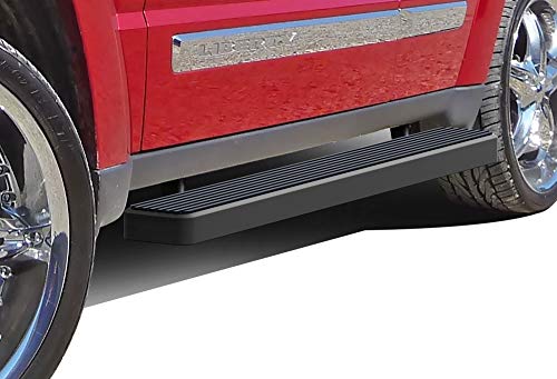 Estribos negros de acero inoxidable 6 pulg para Jeep Liberty