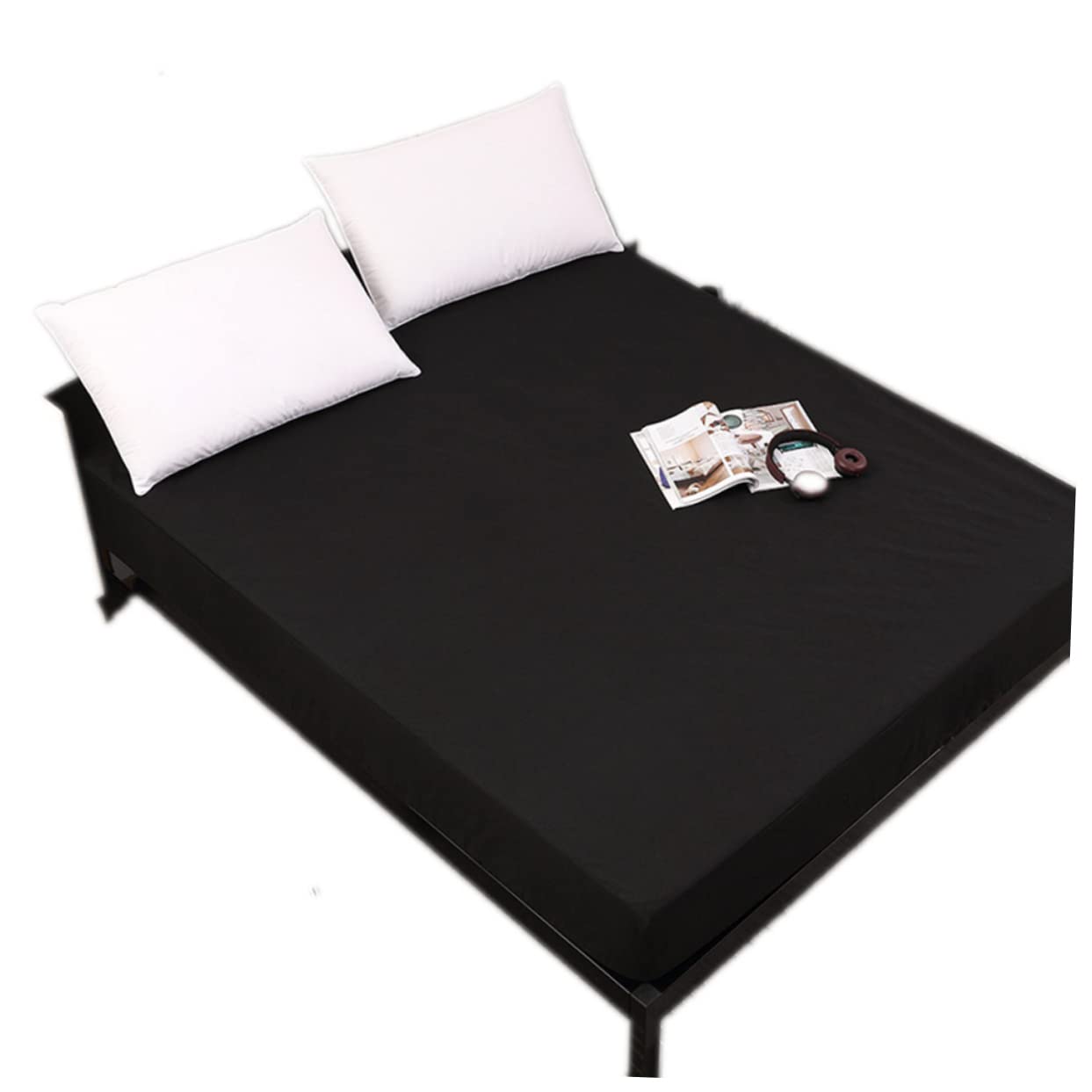 PRETYZOOM Mattress Cover Machine Washable Piss Mat for Soft Mattress Protector Urine Separation Care Pad Black for Comfortable Sleep