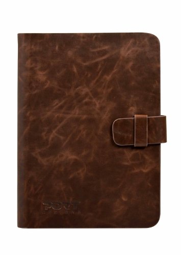 Port Manille - Funda universal para tableta de 10.1' (piel) Marrón