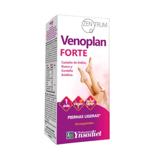 Venoplan Forte Pernas leves com castanho-da-índia, rusco, centella asiática e vitamina C, 30 comprimidos – Laboratórios Ynsadiet