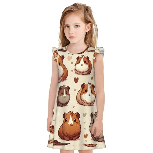 Augenstern Flutter Sleeve Nightgown Cute-Guinea-Pig Soft Sleepwear Nightdress3