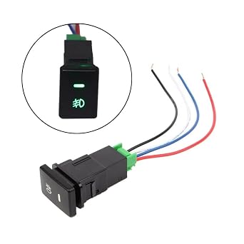 DC12V Front Fog light Push Switch 4 Wire Button For Prius Toyota Corolla Camry
