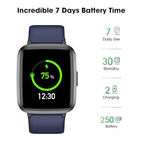 Image of Fitness Tracker Watch with Heart Rate Monitor, Activity Tracker with Pedometer, Sleep Monitor, Calories & Step Counter, IP68 Waterproof Smart Watches for Women Men Fitness Watch for Sports