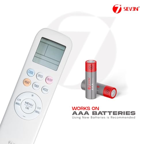 Image of 7SEVEN YKR-T /011E Compatible of Original AC Remote Control for AUX | AMSTRAD | Loriot Brand Suitable for Split and Window Air Conditioner - Existing AC Remote Should Match with Same Feature