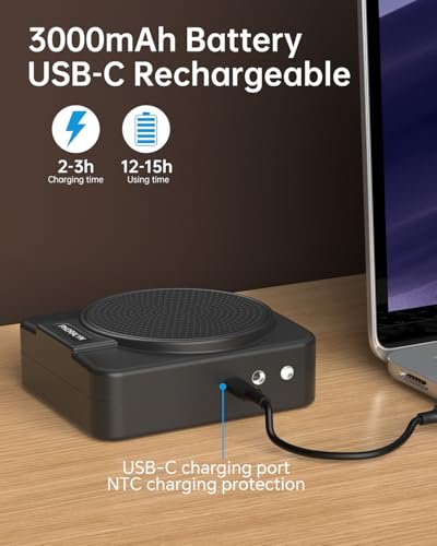 Image of Wireless Voice Amplifier for Teachers, Original Voice Speaker with Wire and Wireless Microphones, Portable Speaker Megaphone for Classroom, Training, Meeting, Instructors, Coaches, Games