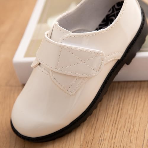 Boys Dress Leather Shoes with Lace Strap Flat Non Slip Wedding School Uniform Formal Sneakers Kids Ankle Soft Shoes4