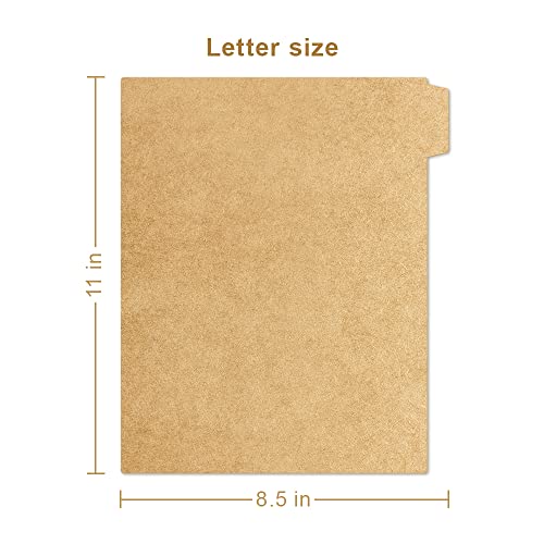 Binder Dividers, Kraft Binder Dividers With 5-Tabs Set, Kraft Paper Index Dividers 8.5” X 11” For 3 Ring Binder, Great For School, Office, Kids And Adults (4 Sets, 20 Sheets In Total) #TOP1
