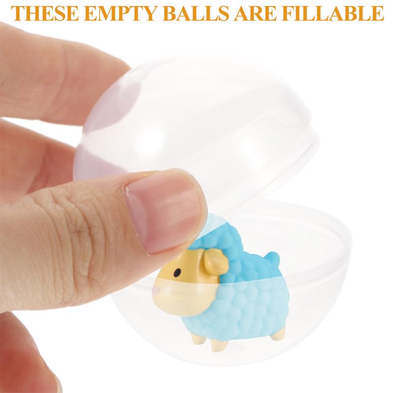 STOBAZA Confezione da 20 palline in plastica trasparenti e riempibili, capsule rotonde da 8 cm, per macchine per artigli, giocattoli, conservazione e decorazione