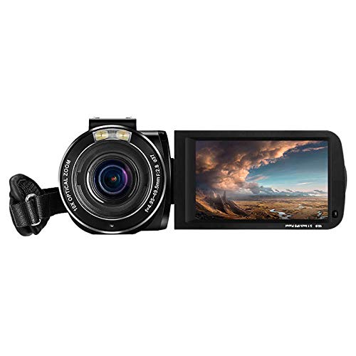 Lipa Caméra vidéo AD-C7 4K Ultra HD Sony CMOS WiFi/Résolution 4K/Full HD 60 fps/capteur SONY/24 mégapixels/Ampoule LED/Zoom numérique 120x, Zoom Optique 10x/Connexion Microphone Externe