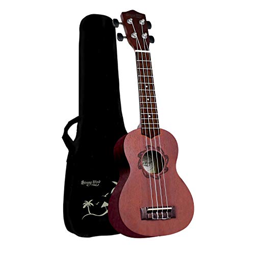 Soprano Ukulele Mahogany 21 inch Hawaiian Ukelele 4-String kids Guitar for Kids Beginners