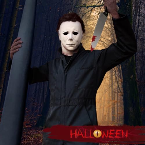 Fulnew FULNEW-MICHAELMYERSMASK124 Halloween Michael Myers Mask Original Realistic Horror Latex Mike Myers Mask Props thumb #3