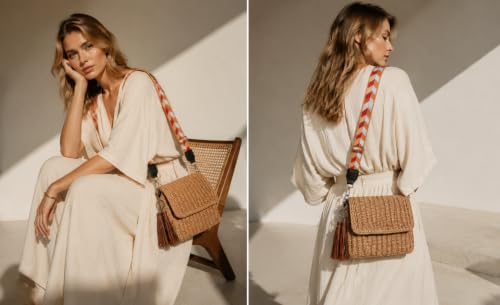 Image of YXILEE Straw Bag Straw Purses for Women Summer Clutch Crossbody Shoulder Bags for Women