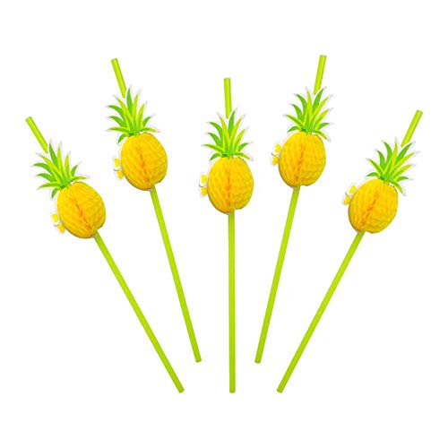 Parkomm 3D ananas rietjes, ananas bloem drinken rietjes, baby bruiloft verjaardag decoratie