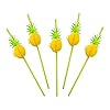Wawogic Ananas Drinkrietjes, Cocktail Wegwerp Sap Rietjes Hawaii Drinken Stro Strand Party Decoratie