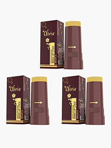 Image of Olivia Concealer Cream Instant Waterproof Makeup Stick Concealer Linning Yellow 15G Shade No.07Y (Spf 12) - Pack Of 3 Matte Finish Linning Yellow, Medium