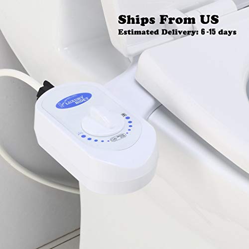 Bidet for Toilet, Self Cleaning Nozzle, Non-Electric Mechanical Clear Rear Bidet Toilet Attachment