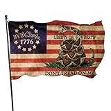 Dont Tread On Me Flag 3x5 Ft Outdoor 1776 We The People Retro American Flag Polyester with 2 Brass Grommets for Outside Indoor House Patriotic Banner Yard Sign Decor