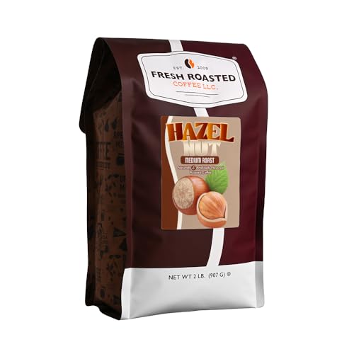 Image of Fresh Roasted Coffee, Hazelnut Flavored Drip Ground Coffee, Medium Roast, Kosher, 2 lb (32 oz)
