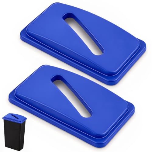 Image of Maxdot 2 Pcs Recycle Bin Lids Paper Recycling, Blue
