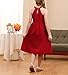 Tweenager Tween Fashion Girls Summer Dark Wine Red Maroon Burgundy Sleeveless Halter Neck Ruffle Midi Flowy A Line Dress Preteen Girl Wedding Party Graduation Birthday Prom Tutu Dresses for Kids