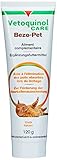 Vetoquinol Bezo-Pet Paste | 120g | Ergänzungsfuttermittel für Hunde und Katzen | Kann dabei helfen zur Förderung der Haarballenausscheidung beizutragen | Mit Malz und Fischöl