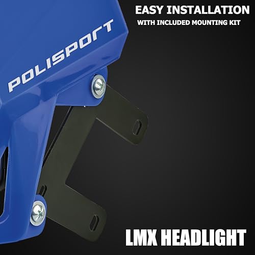 Polisport 8657600002 - LMX-Scheinwerfer aus Polypropylen mit Halogenlampe, kompatibel mit allen Motocross-/Enduro-Modellen in Farbe schwarz