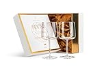 GLASSIQUE CADEAU Crystal Aperol Spritz Cocktail Glasses | Set of 2 | 440 ml Long Stemmed Goblets for Drinking Limoncello Spritz, Campari, Hugo Spritz | Elegant Glassware for Spritzer Drinks