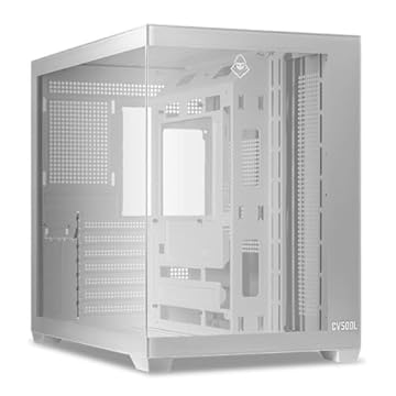 Gabinete Gamer Mancer CV500L | Mid Tower | Tipo Aquário | Vidro Panorâmico | USB 3.0 | USB tipo C | Branco