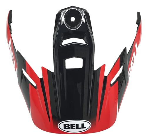 BELL MX-9 Adventure Visier Offroad Motorrad Helm Zubehör - Dash Schwarz/Rot/Weiß