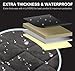Pet Deluxe Thick Front Dog Car Seat Cover for Car SUV Waterproof Nonslip Pet Seat Covers for Jeep Dogs Cats, 2 Front Seats with Side Flaps, Black (2 Pack)