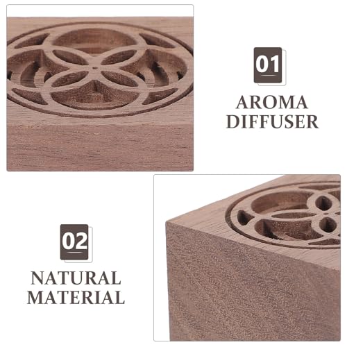 Difusor aromático eléctrico de madera IMIKEYA cubo miniatura 7