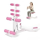 PAETA Squat Machine, Deep Squat Machine for Women, Glutes Workout Equipment with Adjustable Resistance Bands, Leg, Core & Ab Exercise Machine, Squat Assist Trainer for Home Gym, Pink