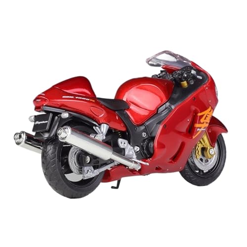 Moto Suzuki Hayabusa GSX 1300R 1:18 en alliage miniature rouge