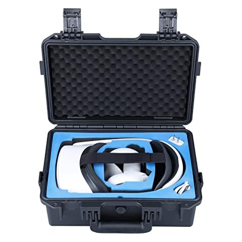 2022 Lykus Titan OQ100 Waterproof Hard Case for Oculus Quest 2, Fit Official Elite Head Strap, Better Protection [CASE ONLY] Cover