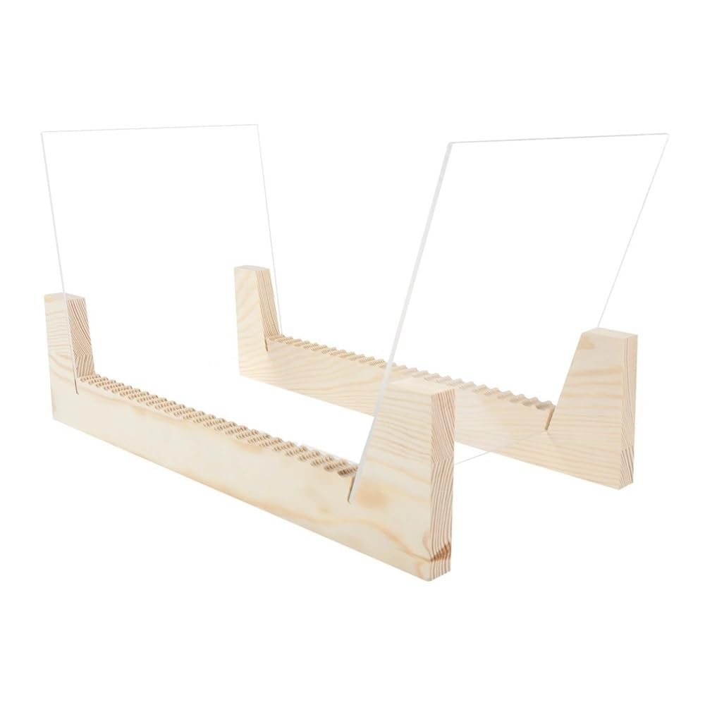 RYUQW3RE Cd Storage Rack CD Storage Rack Wood Magazine Album Record Display Stand Large Capacity Deskop Holder(Beige)