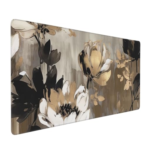 Tapis de souris antidérapant aquarelle 90x40 cm pour stabiliser votre clavier de jeu