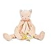 Bunnies By The Bay Purr-Ty Kitty Silly Buddy, Peachy Pink with Pacifier Holder