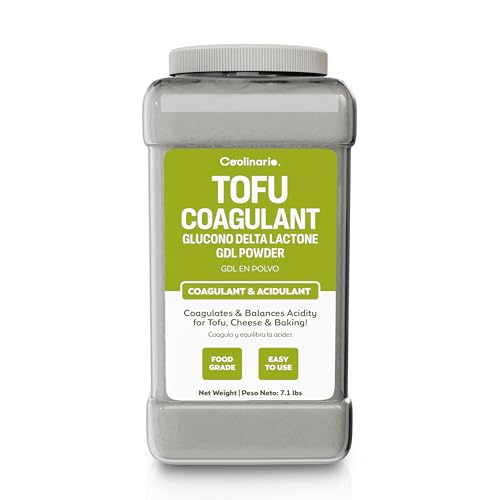 Coolinario Glucono Delta Lactone - GDL Tofu Coagulant - 1 Gal (7.1 lbs) Food Grade Mild Acidulant & Coagulant for Tofu, Cheese & Baking | Perfect for Molecular Gastronomy & Food Preservation