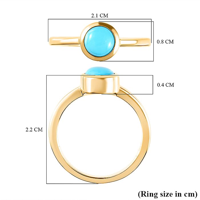 Image of 925 Sterling Silver 18K Gold Plated Birthstone 2 Ct Solitaire Natural Gemstone Ring for Women | Fine Jewelry Gift for Wife, Girlfriend, Sister, Birthday, Anniversary, Rakhi, Rakshabandhan, Valentine's