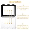 QTLCOHD 4Pcs Small Betta Fish Tank, 0.6 Gallon Stackable Mini Aquarium Tank, Rectangular Fish Bowl for Turtle, Reptile, Shrimp, Crab, Insects, Decoration (Black), Clear