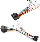 16 Pin to ISO Cable Adapter 16P Plug ISO Connector Wiring Harness Accessory Wire Fit Compatible with 2 Din Ra-dio Car an/do-id Head Unit